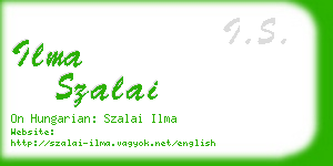 ilma szalai business card